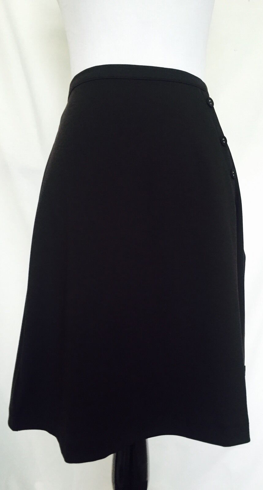 Titis Clothing Vintage Style Black  A Line Skirt Moustache Detail  Size M $19