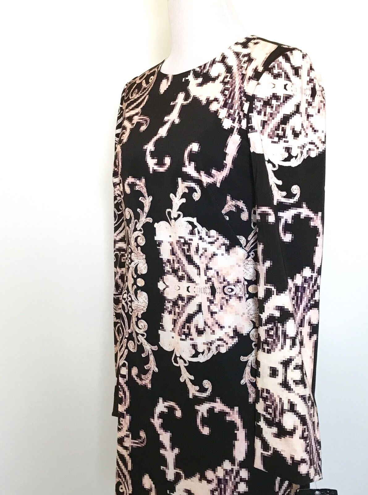 Nanette Lepore Graphic Black & Cream Dress NWT Size 0 Retail $378 Price $149