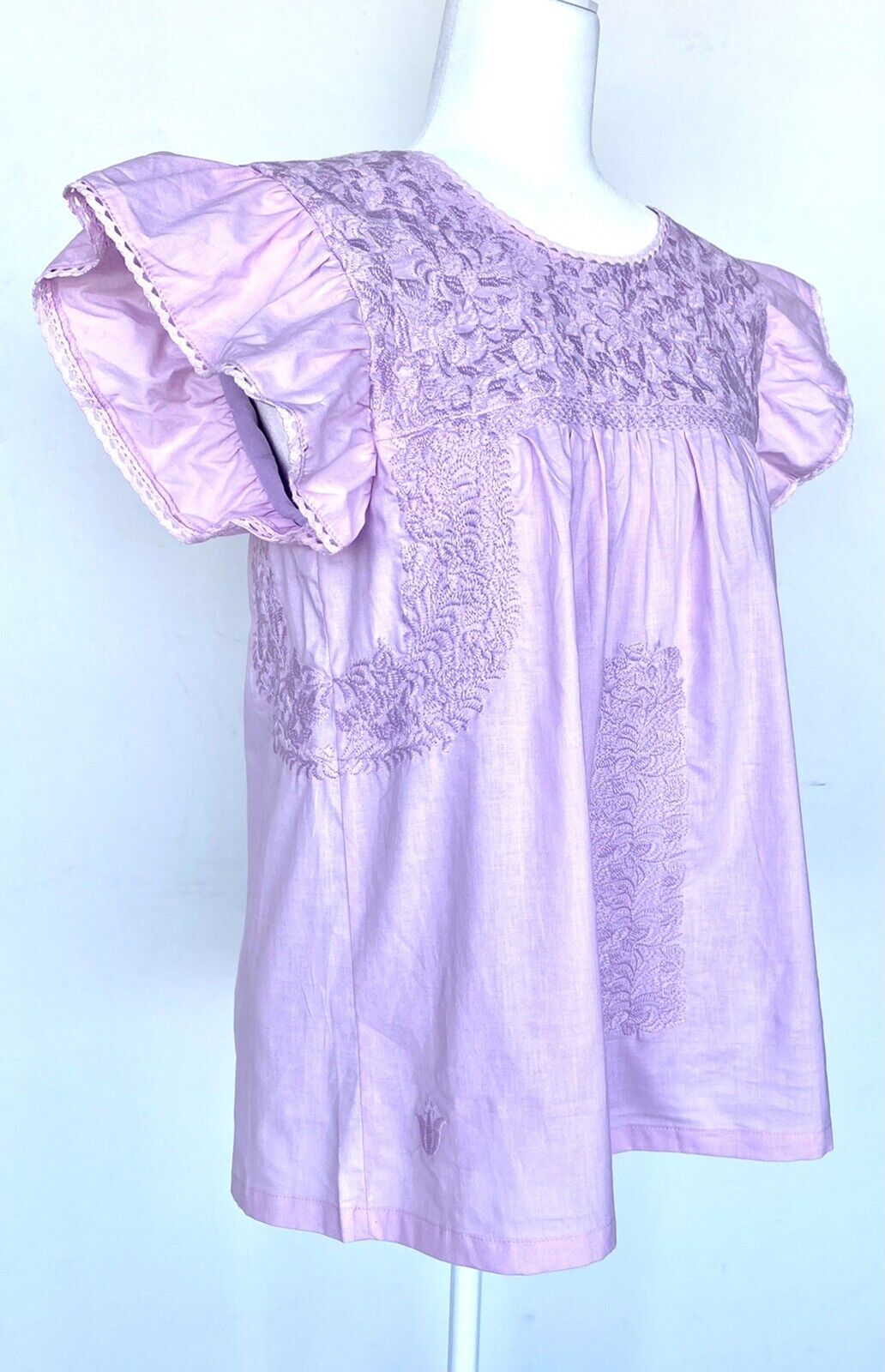 NWT J Marie embroidered Lincoln Top size S Retail $106 Price $56 Lavender