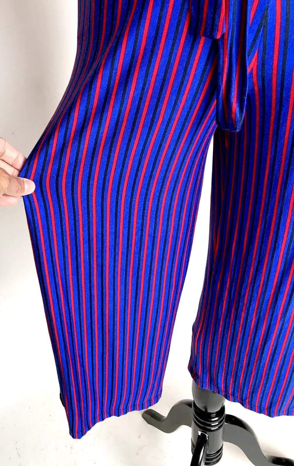 Velvet Torch Strapless Striped Jumpsuit Stretch Retail $78 Price $29 XS NWT