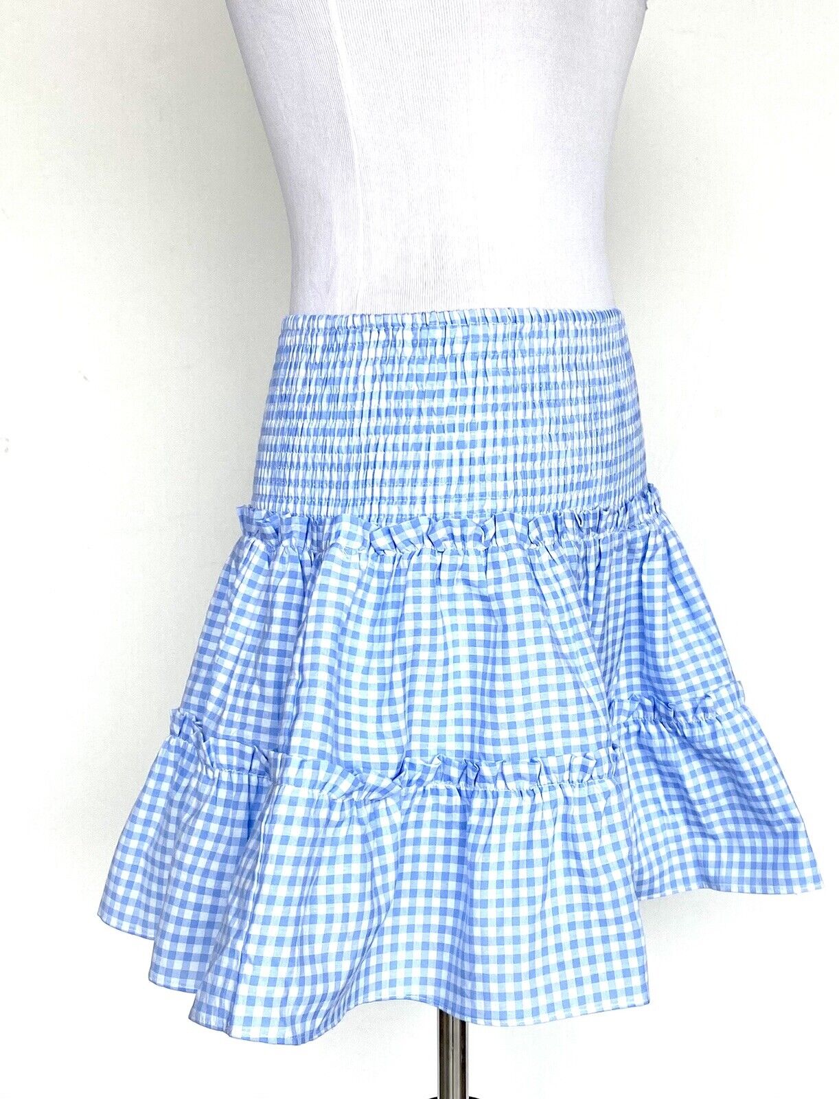 J Marie The Juniper Skort size S Retail $70 Price $49 NWT smocked Linen gingham