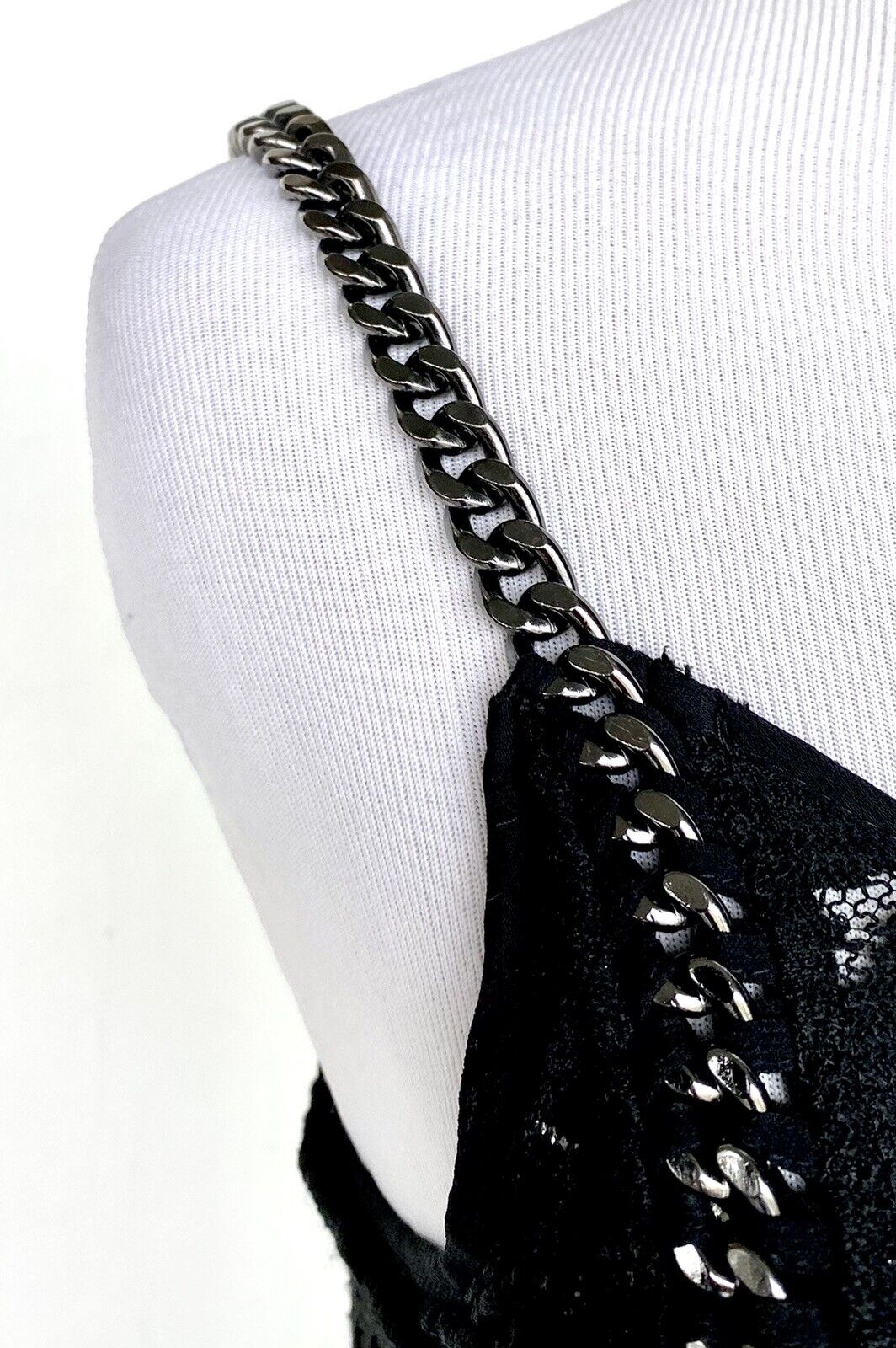 Allsaints Black Asha Chain & Lace Dress Size 0 Retails $505 Price $169 NWT