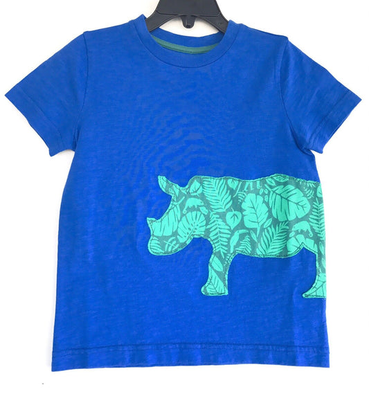 Mini Boden Rhino Appliqué Tee. 2-3 Years Retail $29 Price $22 NWT