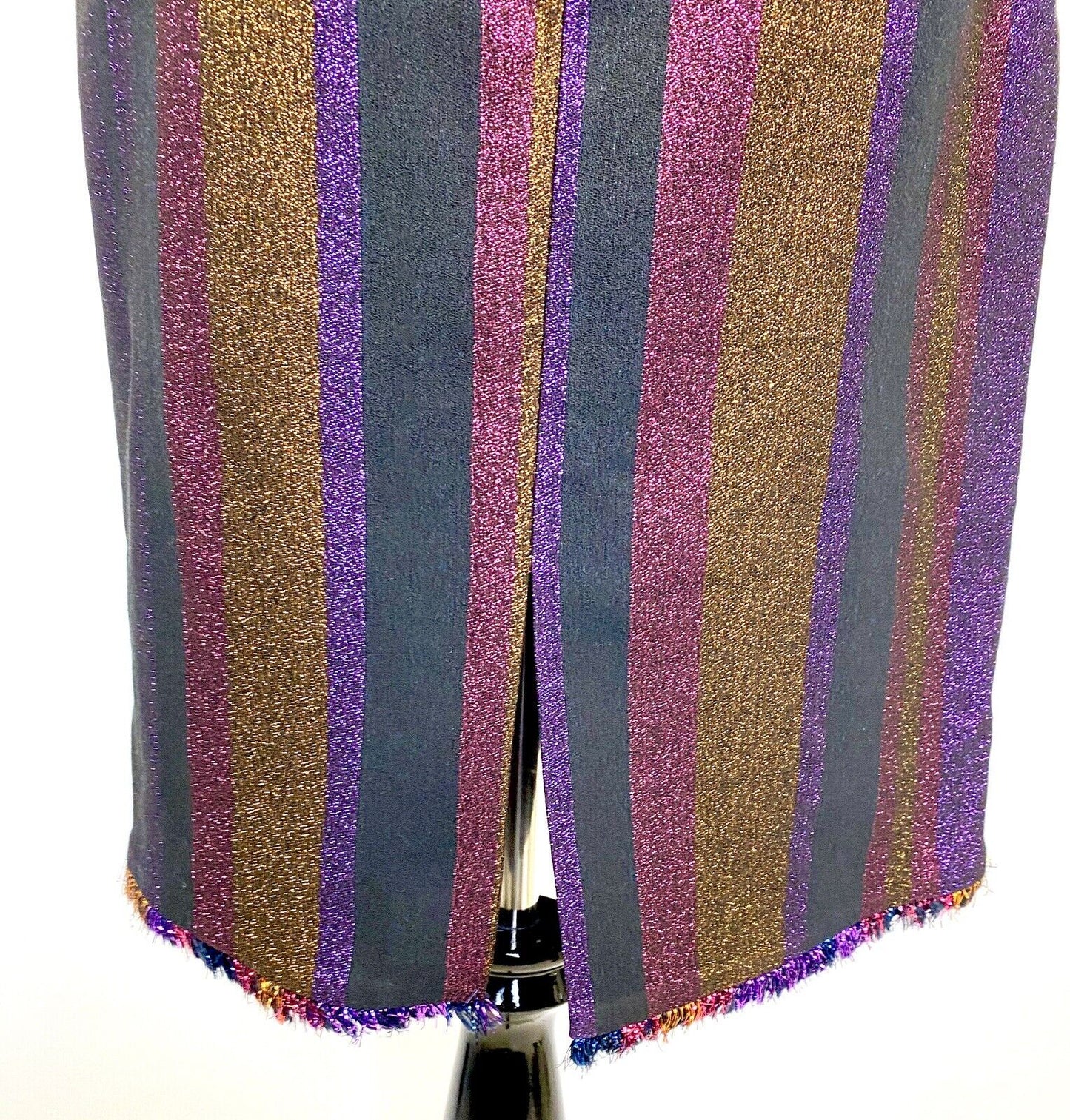 Diane Von Furstenberg Metallic Stripe Dress. NWT Retail $548  Price $198 Size 6