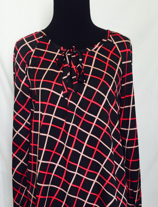 Sanctuary Women's Silky Blouse. Black Red Pink. NWT Retail $79 Price $24 XS