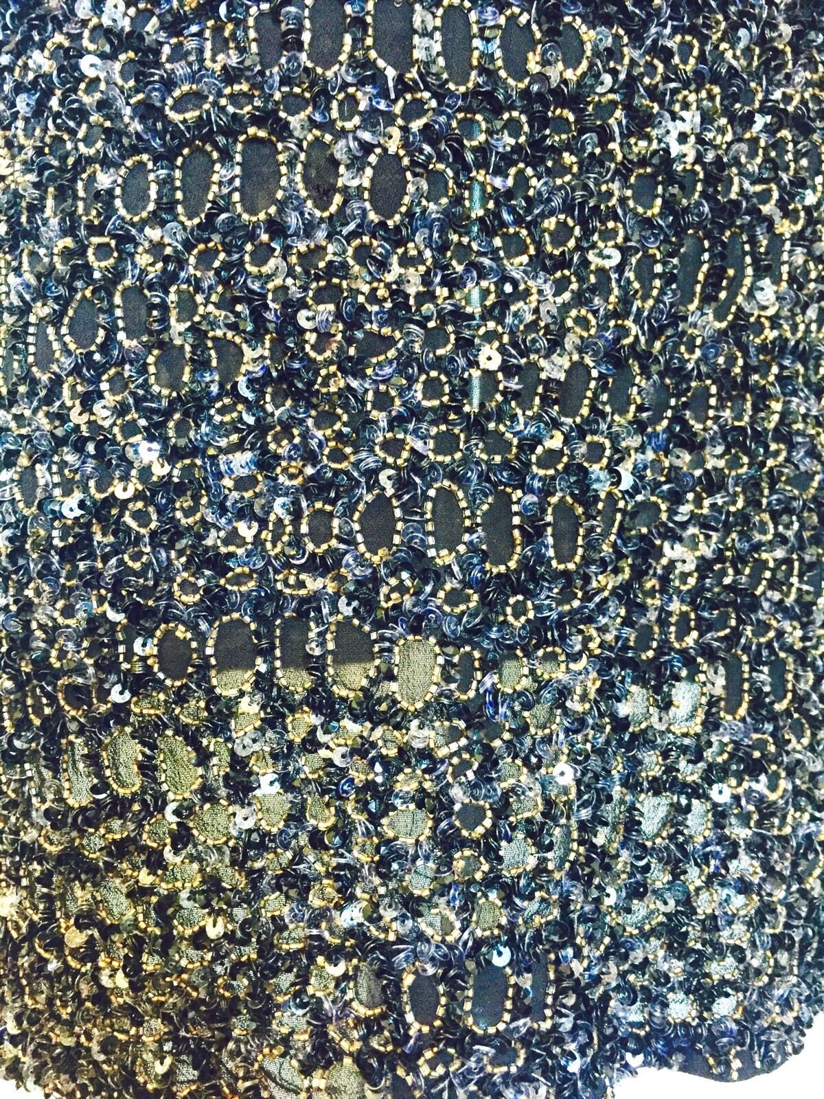 AllSaints All saints Black Gold Beaded Formal Prom Dress Size 0 NWT($540)  $175