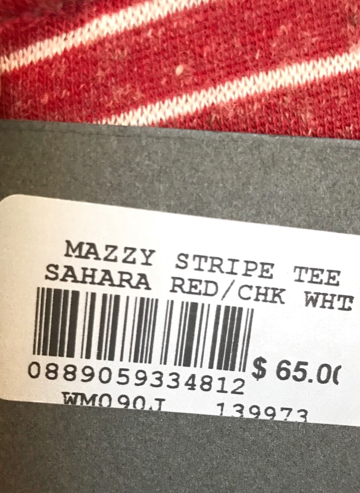 AllSaints Mazzy Red Stripe Linen Mix Tee NWT Retail $65 Price $35 Size S