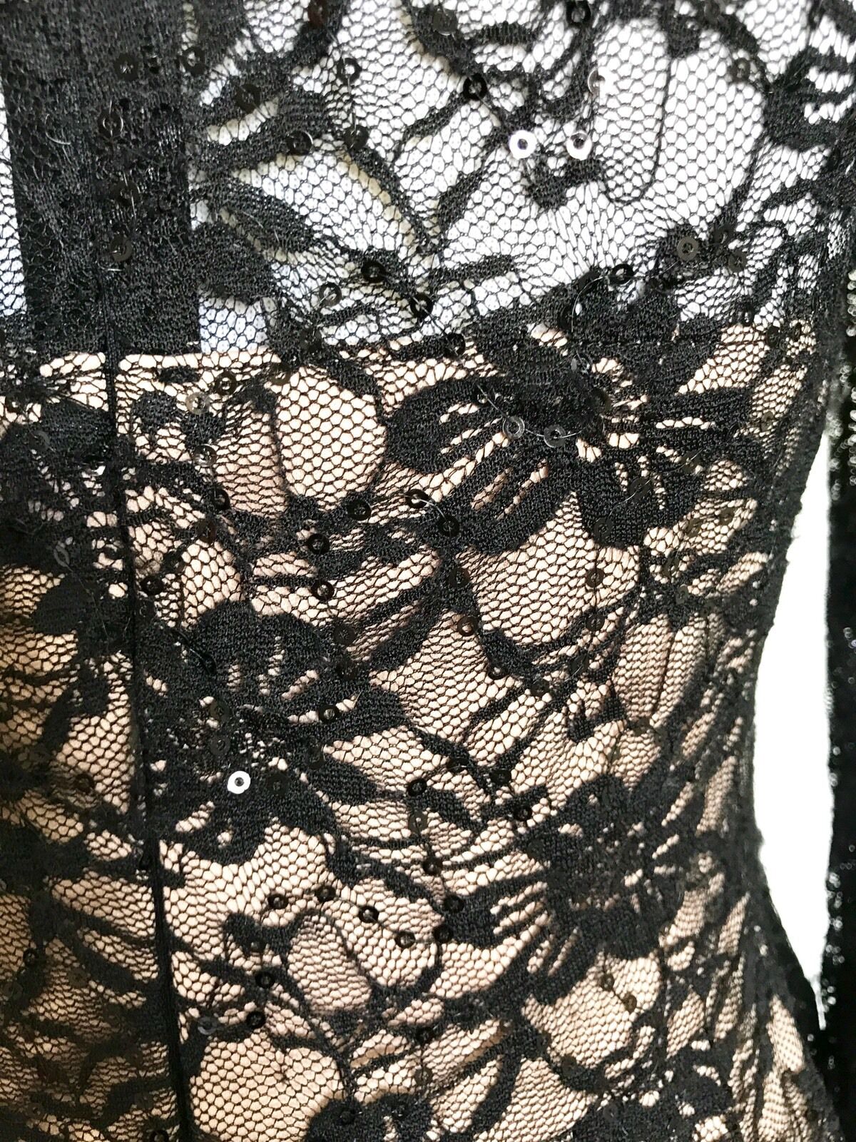 Betsey Johnson Black Lace & Nude Dress. Size 2. Retails $148 Price $52 NWT