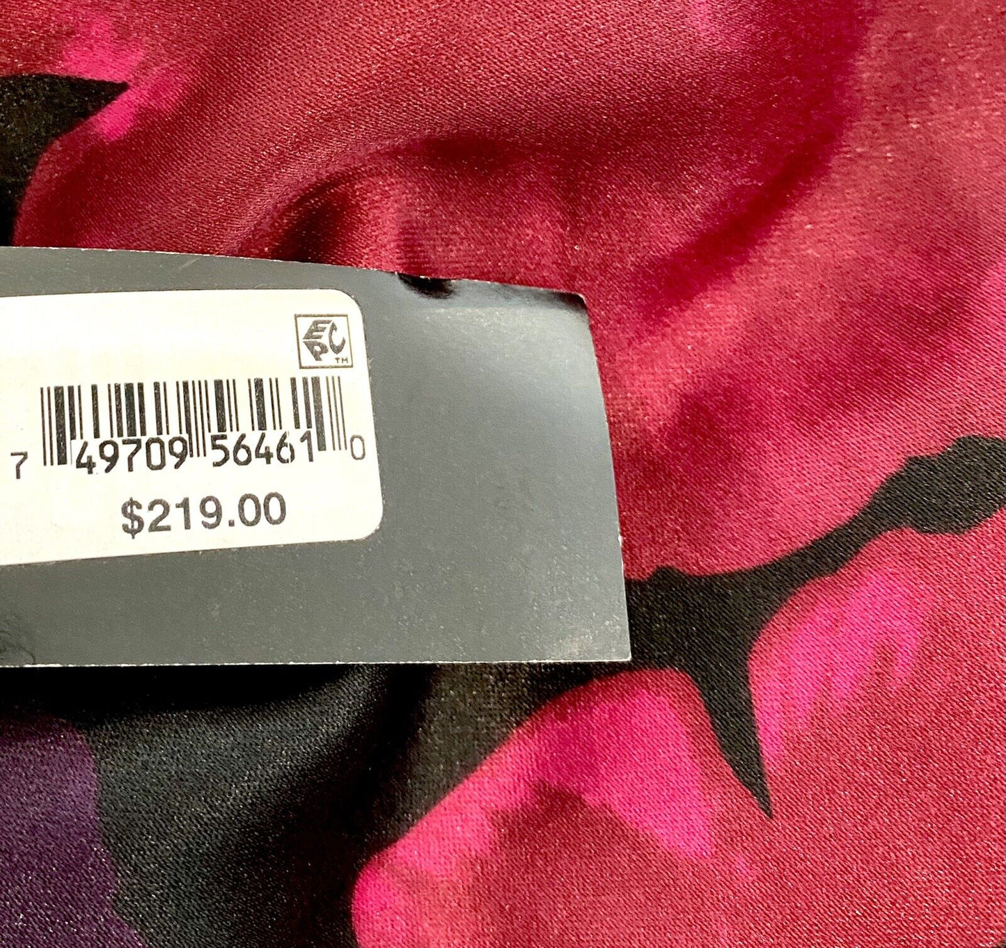 Betsy & Adam Floral Cocktail Dress Black Pink Red Sz 6 Retail $219 Price $92 NWT