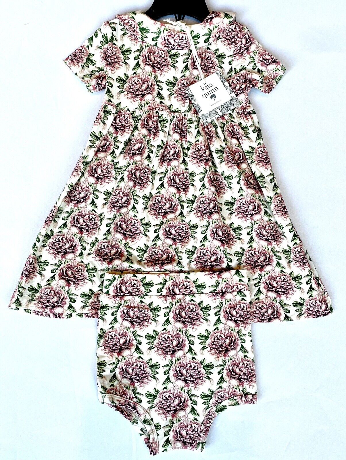 Kate Quinn Bamboo Peter Pan Collar Dress & Bloomers Retail $46 Price $36 12-18 M