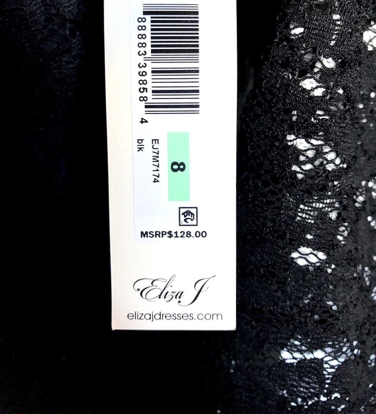 Eliza J  Black Lace Dress NWT Retails $128 Price $68 Size 8
