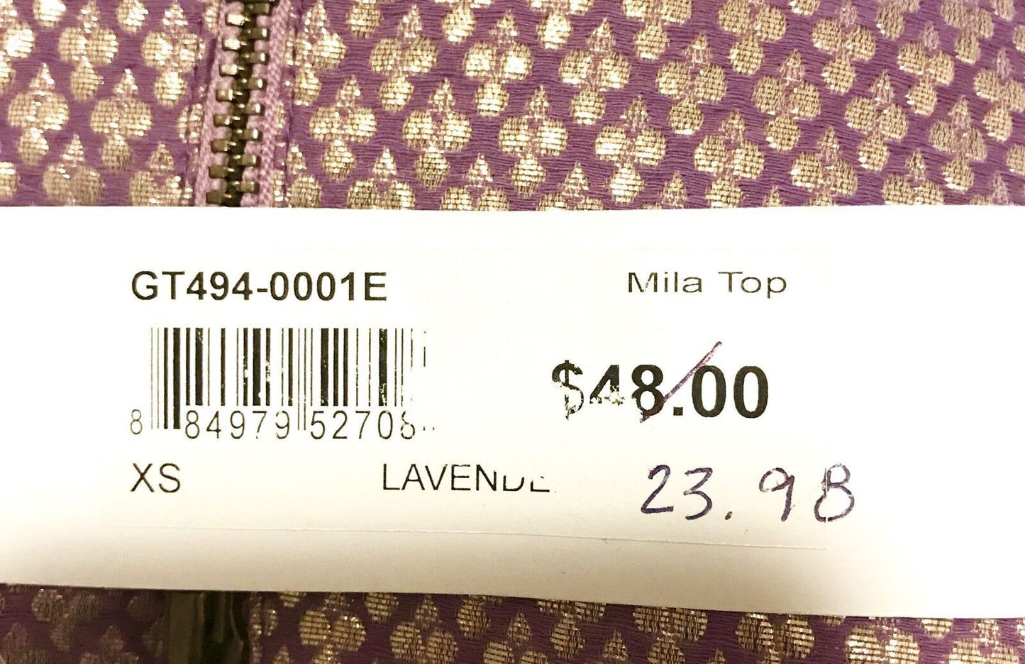 Peek Lilac And Gold Ruffle Top. NWT Age XS (2-3) Price $23.98 (Retail $48)