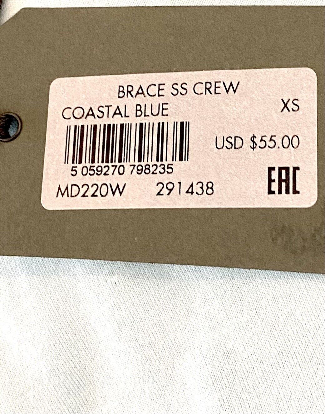 AllSaints Brace Crew Tee. NWT Price $55 All Saints Size XS coastal blue