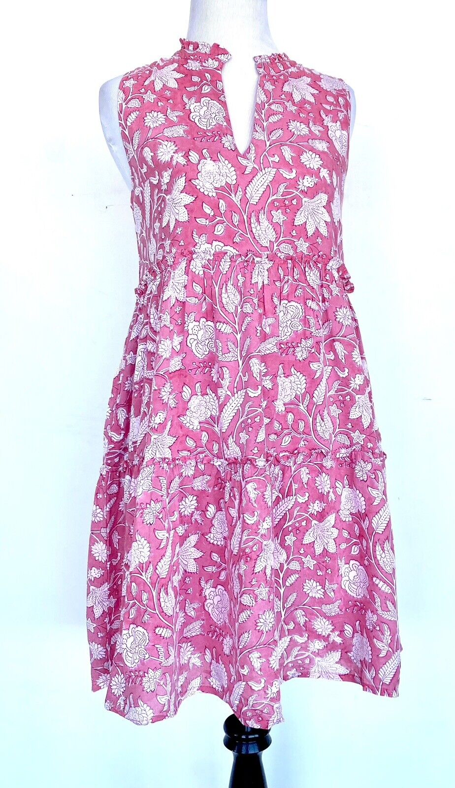 J Marie Emilia Rose ruffle tier dress size M Retail $140 Price $70 pink