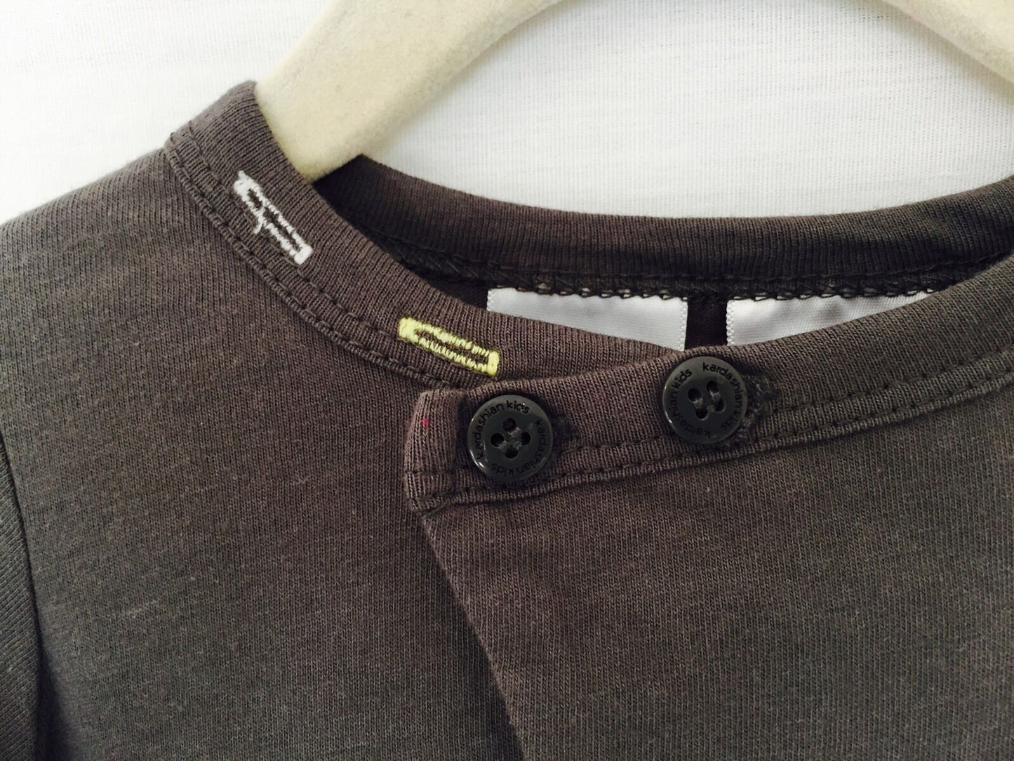 Kardashian Kids Boys Long Sleeve Top. NWT 6 Month Olive Green Gray $12.50
