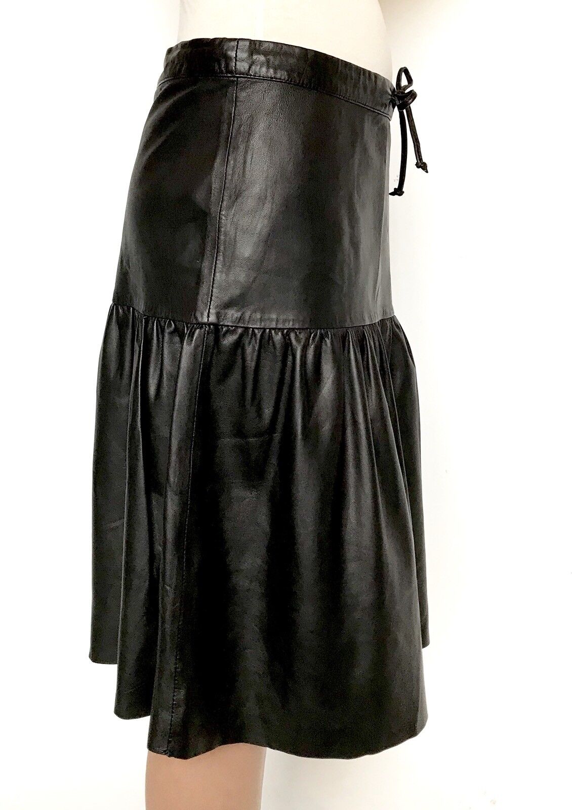AllSaints Long Haslam Soft Leather Skirt NWT Size 0 Retails $415 Price $185 NWT