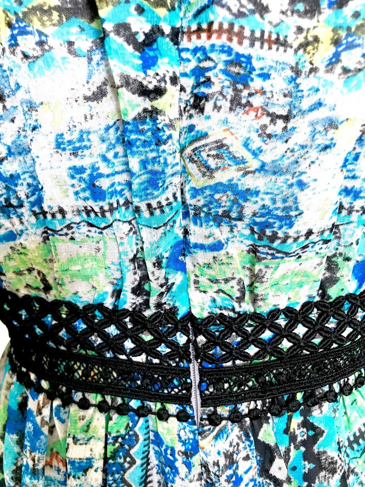 Betsey Johnson Crochet Trim Gypsy Dress Size 2 NWT Retail $138 Price $42