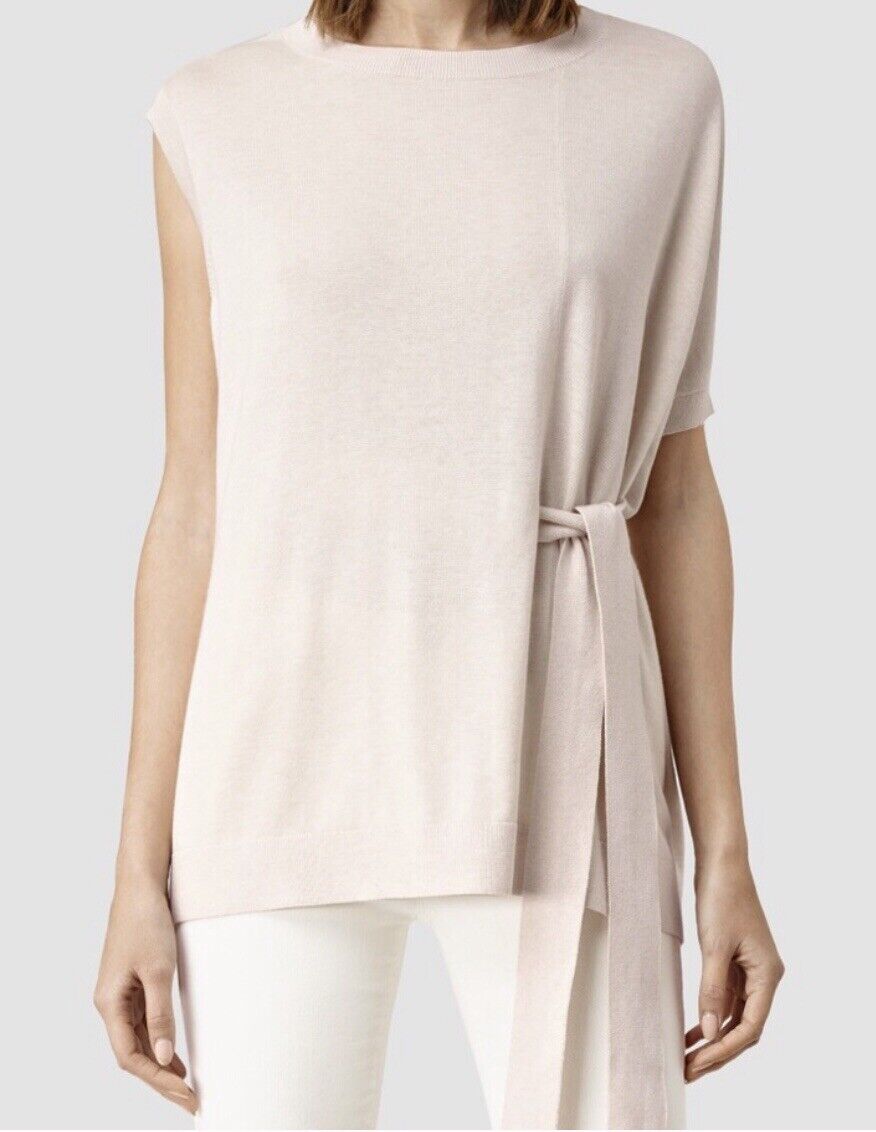 AllSaints Shera Asymmetrical Knit Top Retail $195 Price $78 Size M NWT