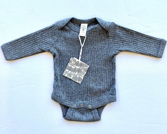 Kate Quinn Organic Cotton Bodysuit LS Navyoat Retail $24 Price $17 0-3 M