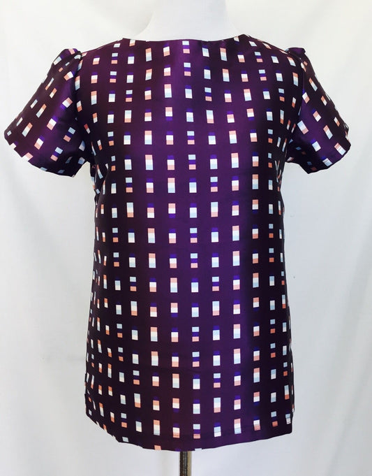 Kingdom And State  Purple Block Blouse. Size S NWT Retails $46.97 Price $22