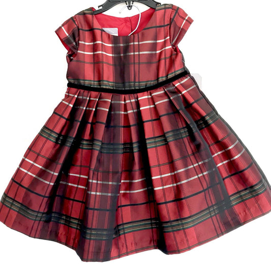 Pippa & Julie Red Plaid Dress 2 Pc With KnIckers. Retail $54 Price $29 24 M NWT