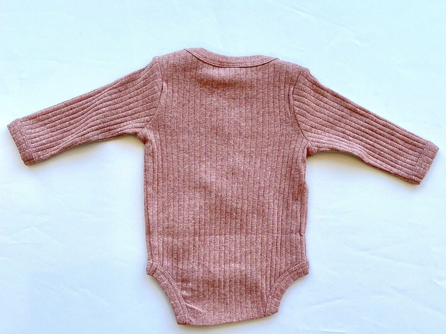 Kate Quinn Organic Cotton Bodysuit LS Cedar Rose Retail $24 Price $17 0-3 M