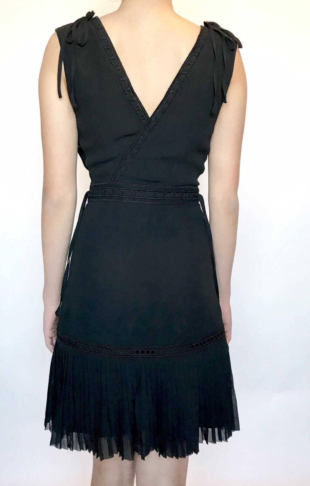 AllSaints Black Keena Pleat Dress. Retail $308 Price $139 NWT All Saints Sz 0