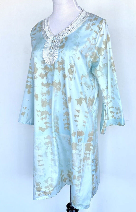 Lulla by bindya mint tunic cover up / Caftan OS Retails $75 Price $39 NWT