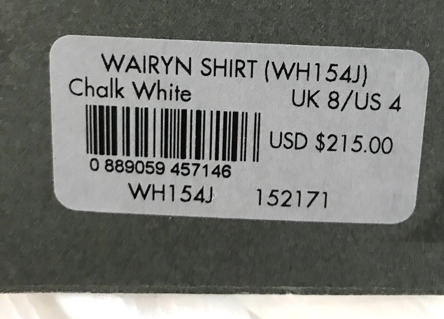 AllSaints  Wairyn Chalk Blouse. NWT Retail $215 Price $78 Size 4 All Saints