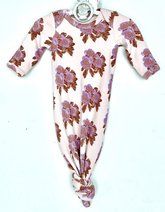 Kate Quinn 100% Organic Cotton Gown Retail $38 Price $26 0-3 M Orchid Rose