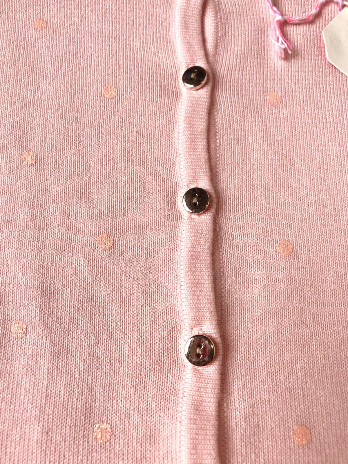 Billieblush Pink Glitter Spot Cardigan Retails $57 Price $39 Age 3 NWT