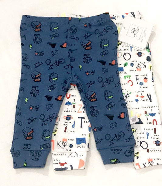 Rosie Pope 2 Set Baby Boy Pants Size 0-3 Months. NWT Price $12