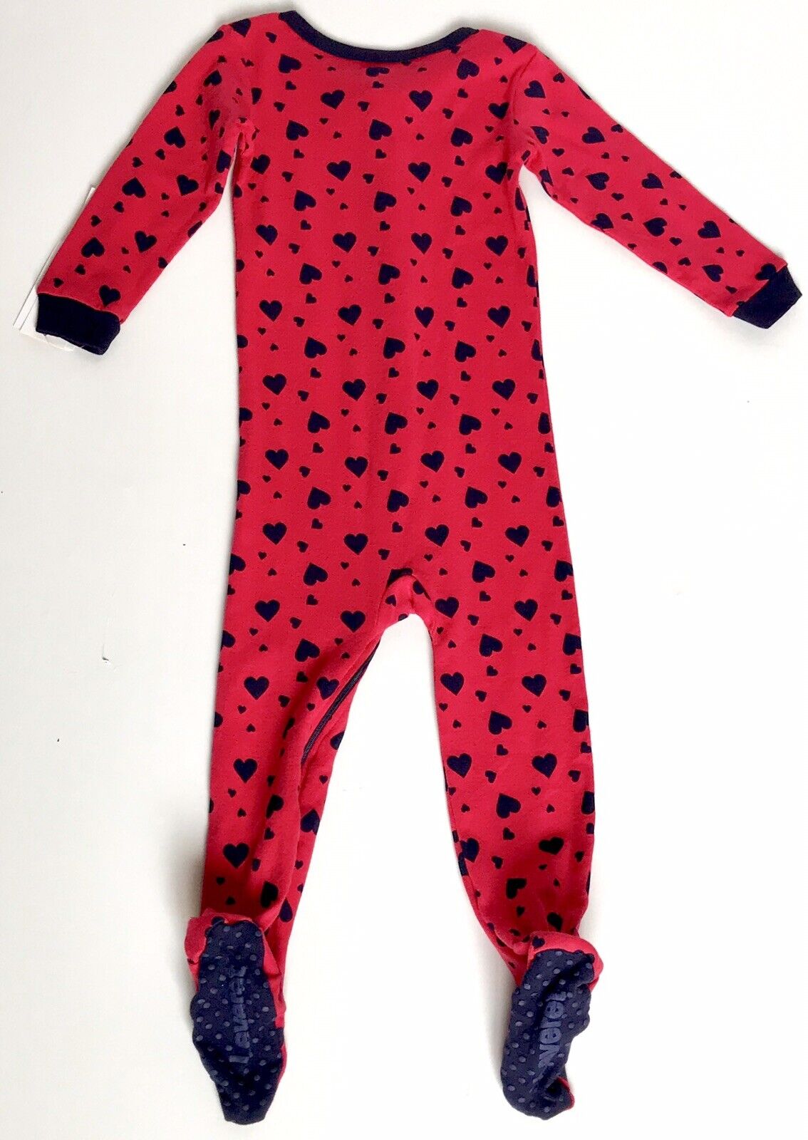 Leveret Baby Girls Red And Blue Heart Footed Sleepsuit 12-18 M Price $16 NWT