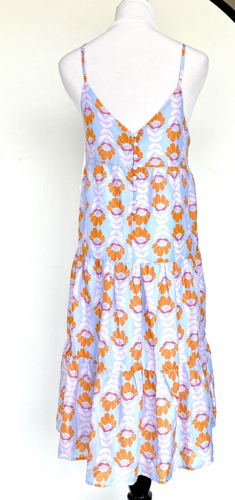 J Marie The Violet Tiered Midi Dress size S Retail $118 Price $66 NWT