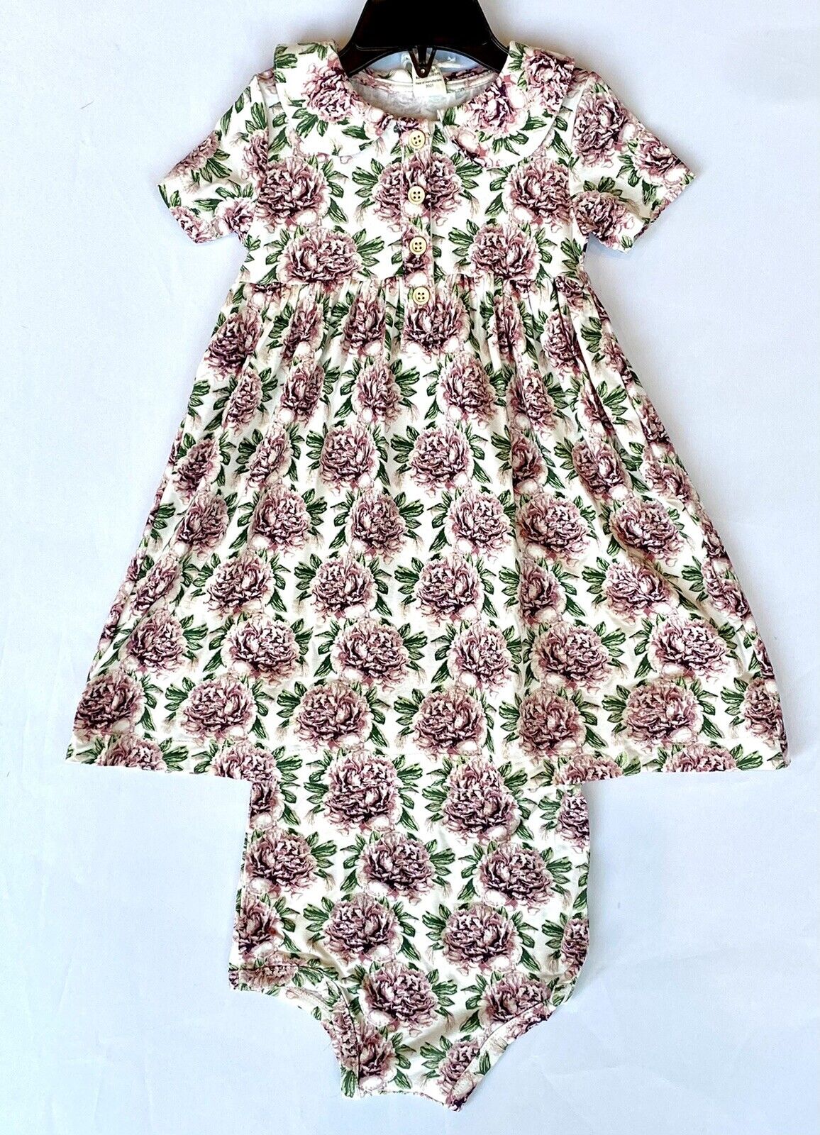 Kate Quinn Bamboo Peter Pan Collar Dress & Bloomers Retail $46 Price $36 18-24 M