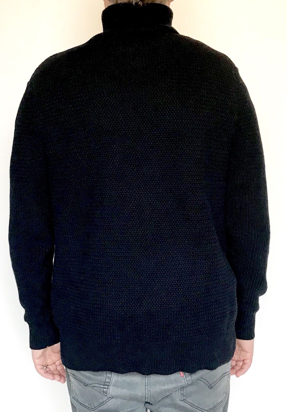 AllSaints Karnett Ink Navy Roll Neck Sweater Retails $178 NWT Price $78  L