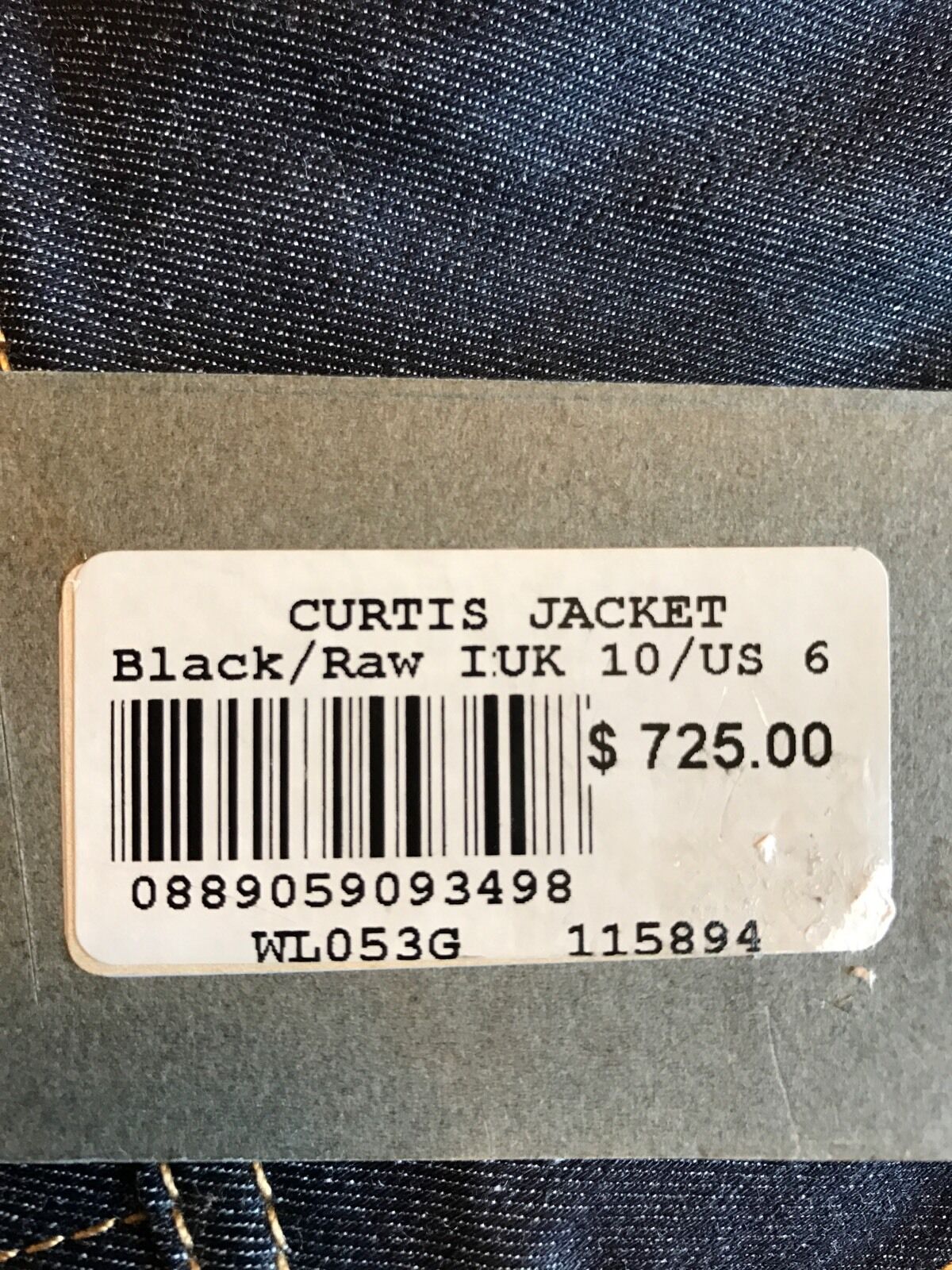 AllSaints Curtis Denim & Leather Biker Jacket NWT Retail $725 Price $395 Size 6