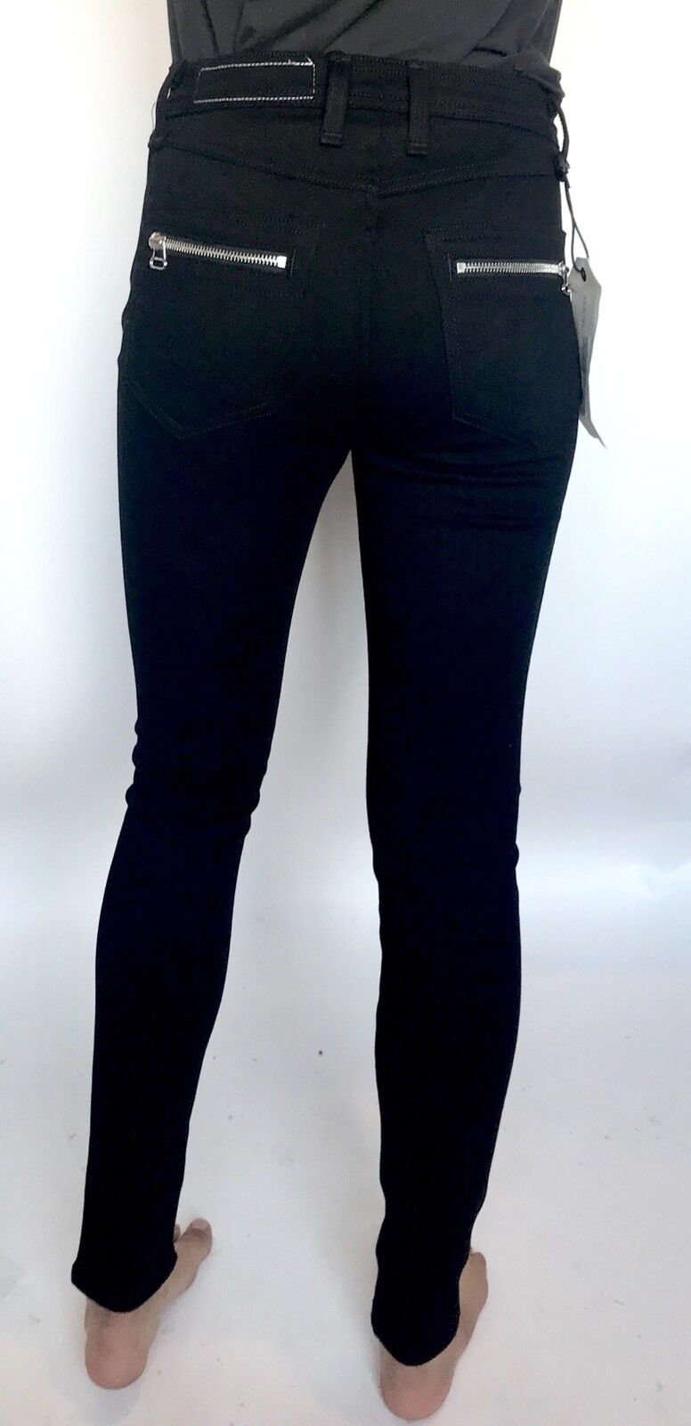 Rag & Bone Black Lace Up Gia Jeans. Size 25 Retail $265  Price $122 NWT