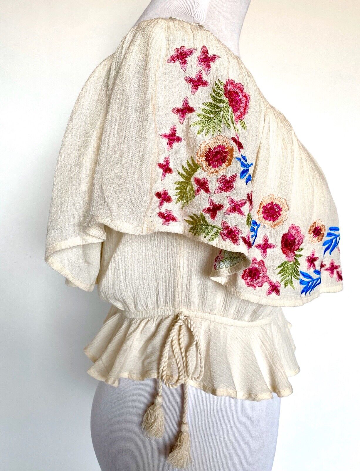 Anthropologie Rahi Cali Boho Embroider Top Retail $76 Price $34 S NWT