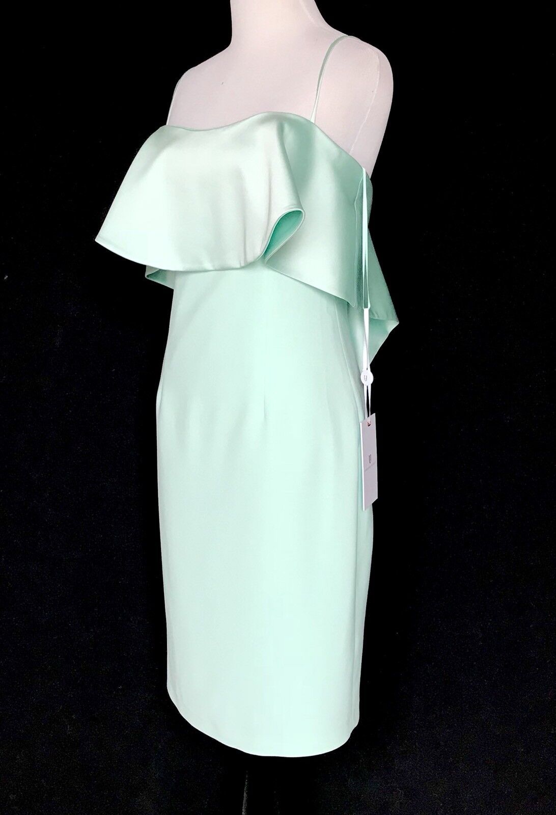 Forever Unique Mint Lori Dress. Satin Bodice Size 4 NWT Retails $249 Price $68