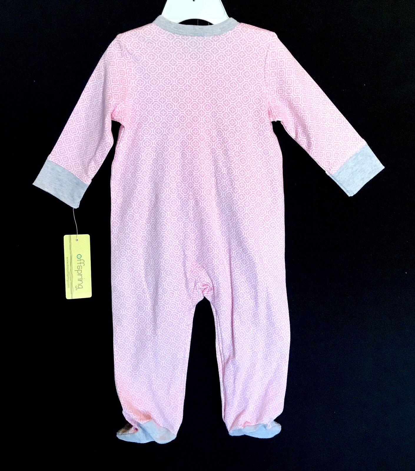 Offspring Pink Sleepsuit And Hat Set. Pink & Gray Retail $22 Price $16 NWT 9 M