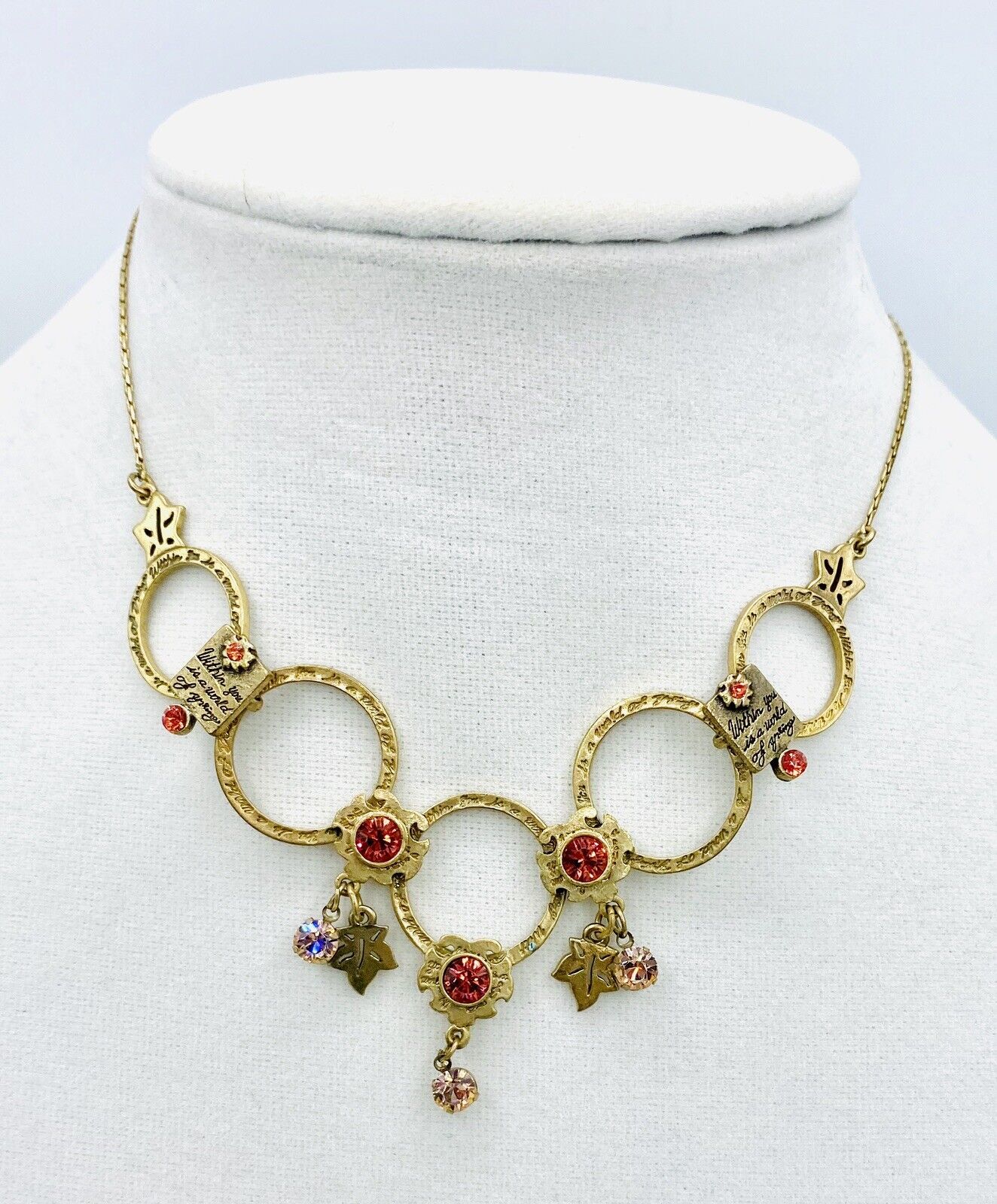 Pilgrim Genuine Swarovski Crystal 14 Ct Gold Plated Necklace Price $18