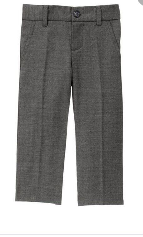Janie And Jack Charcoal Herringbone Pants 3-6 M NWT Retail $69 Price $28