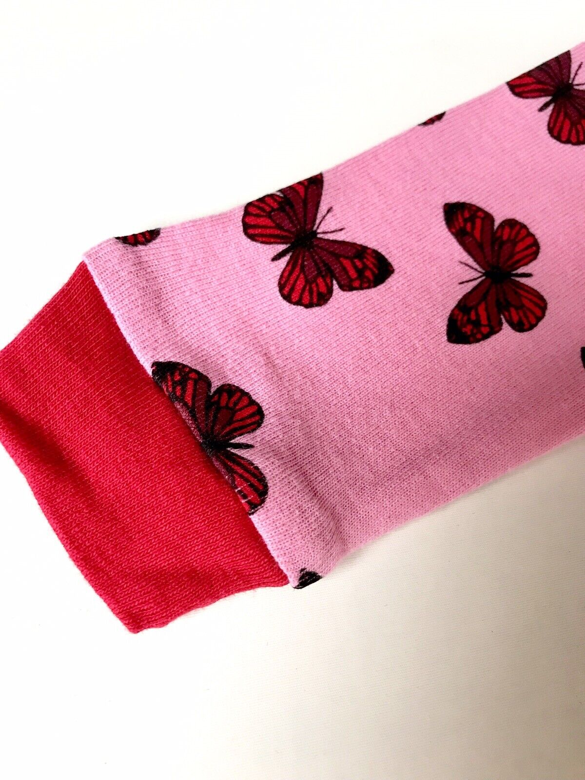 Leveret Baby Girls Pink & Red Footed Butterfly Sleepsuit 6-12 M Price $14 NWT