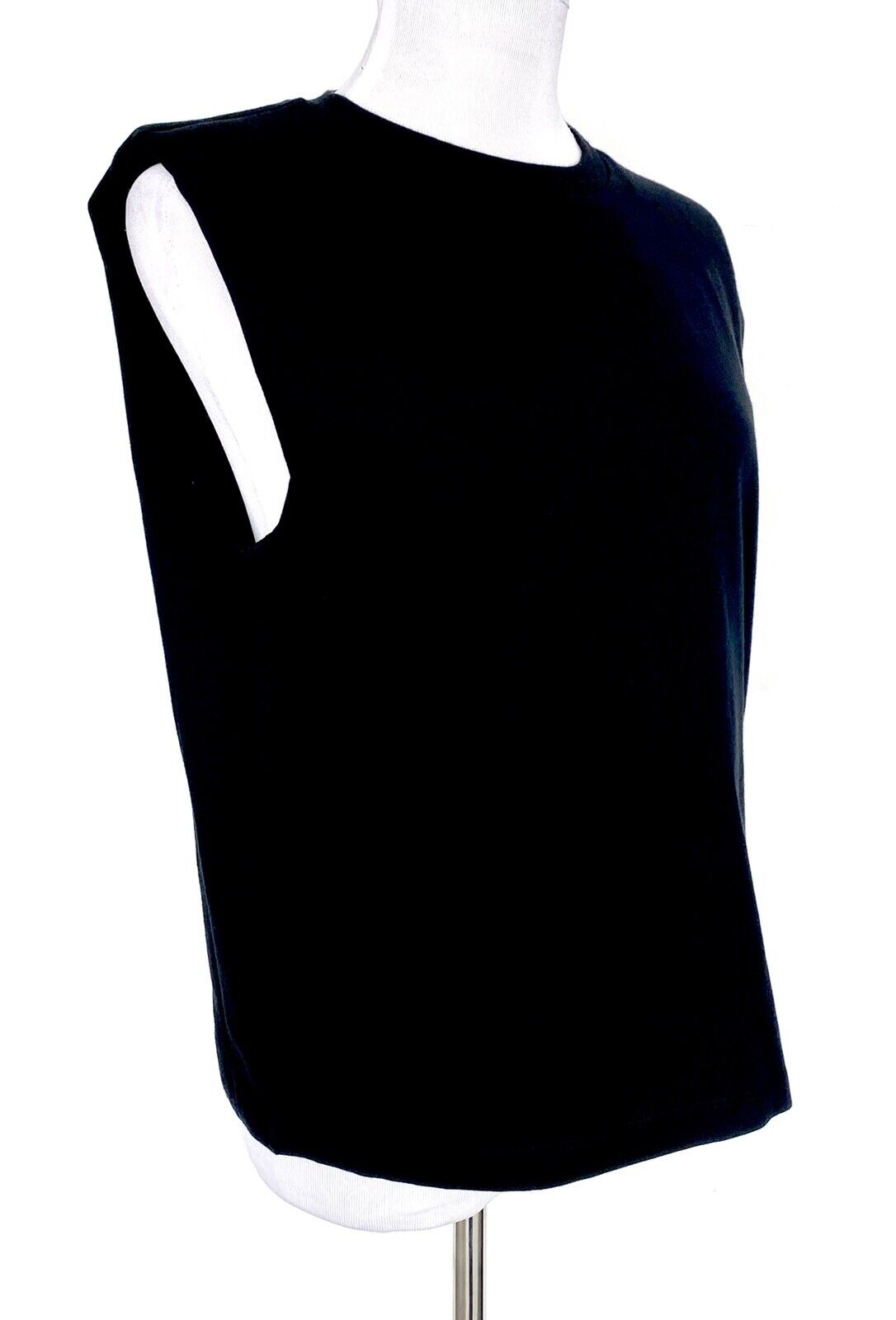 AllSaints Mika Black Tank Padded Shoulder Retail $65 Price $48 Size M