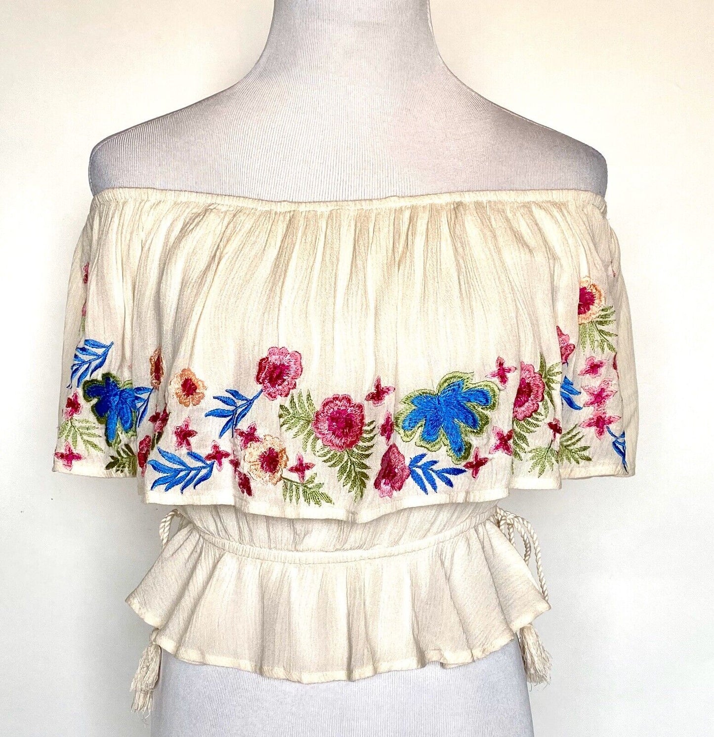 Anthropologie Rahi Cali Boho Embroider Top Retail $76 Price $34 S NWT