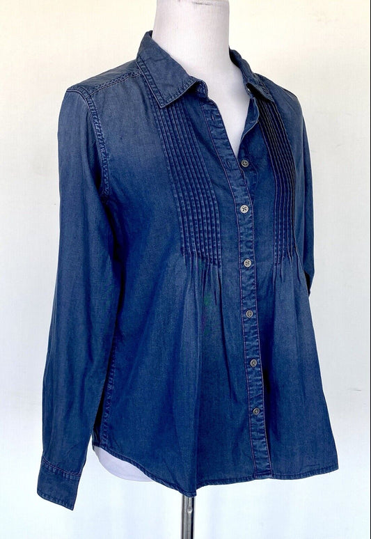 Sundance Larkes Tune Chambray LS Blouse. Retails $118 Price $49 NWT Size PXS