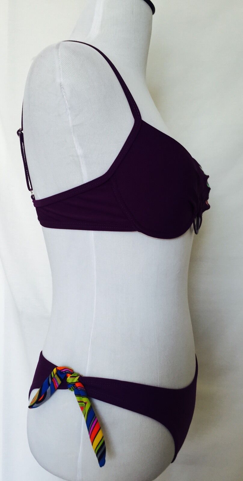 Envya Purple Bikini.Rose Heart Picture NWT Size S. PRICE $28