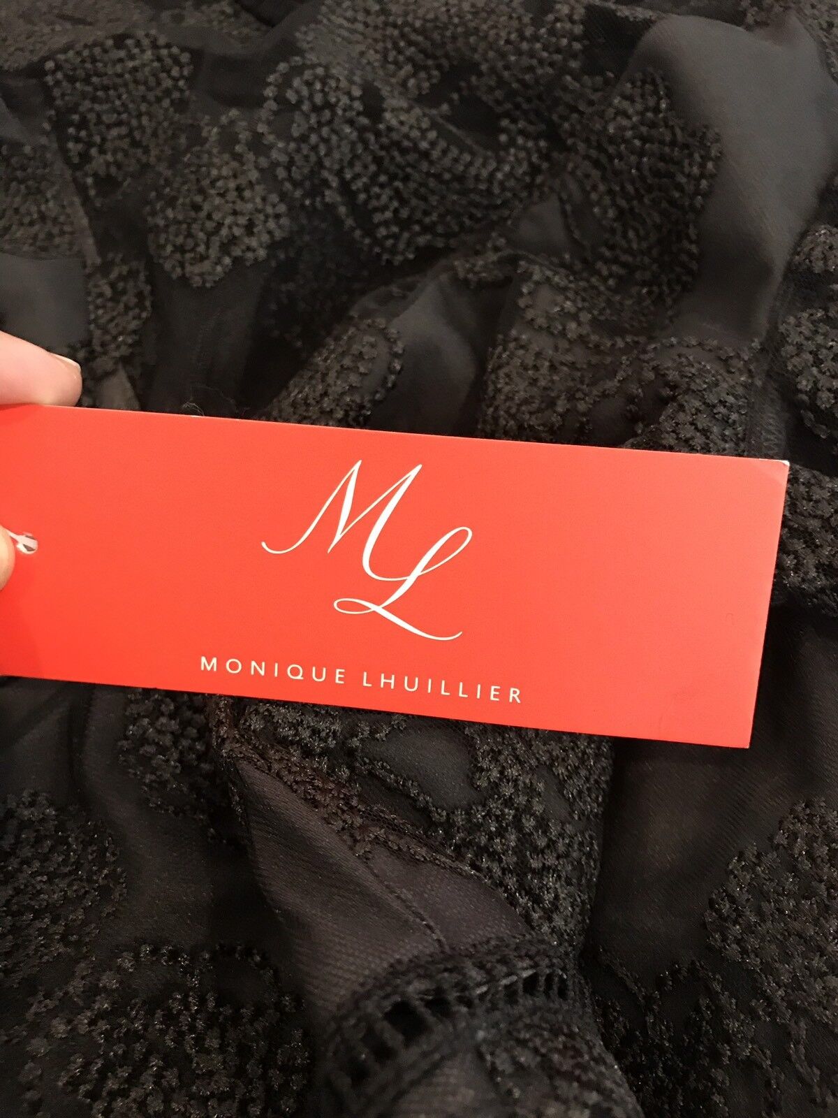 NEW Monique Lhuillier Black Cocktail Dress NWT Retails $395 Price $199 Size 6