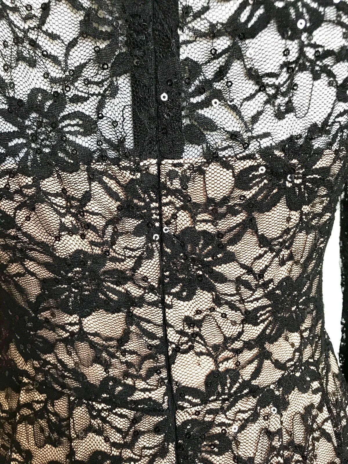 Betsey Johnson Black Lace & Nude Dress. Size 2. Retails $148 Price $52 NWT